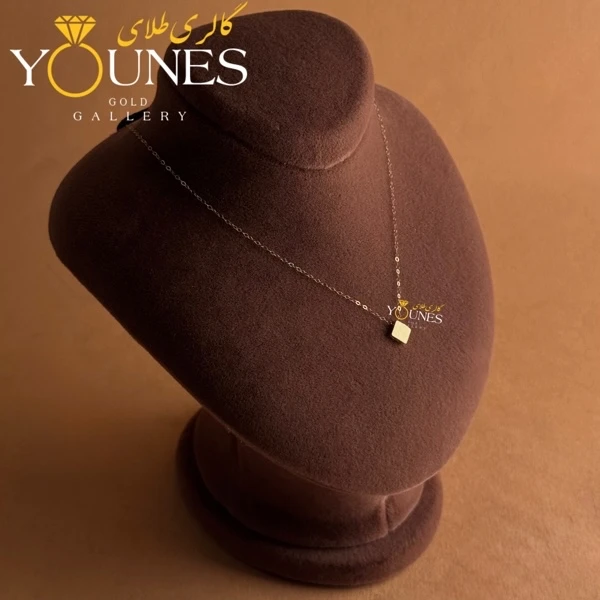 گردنبند لوزی مات مینیمال طلا